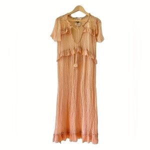 Z&L Europe sheer Lace Maxi Dress boho hippie style